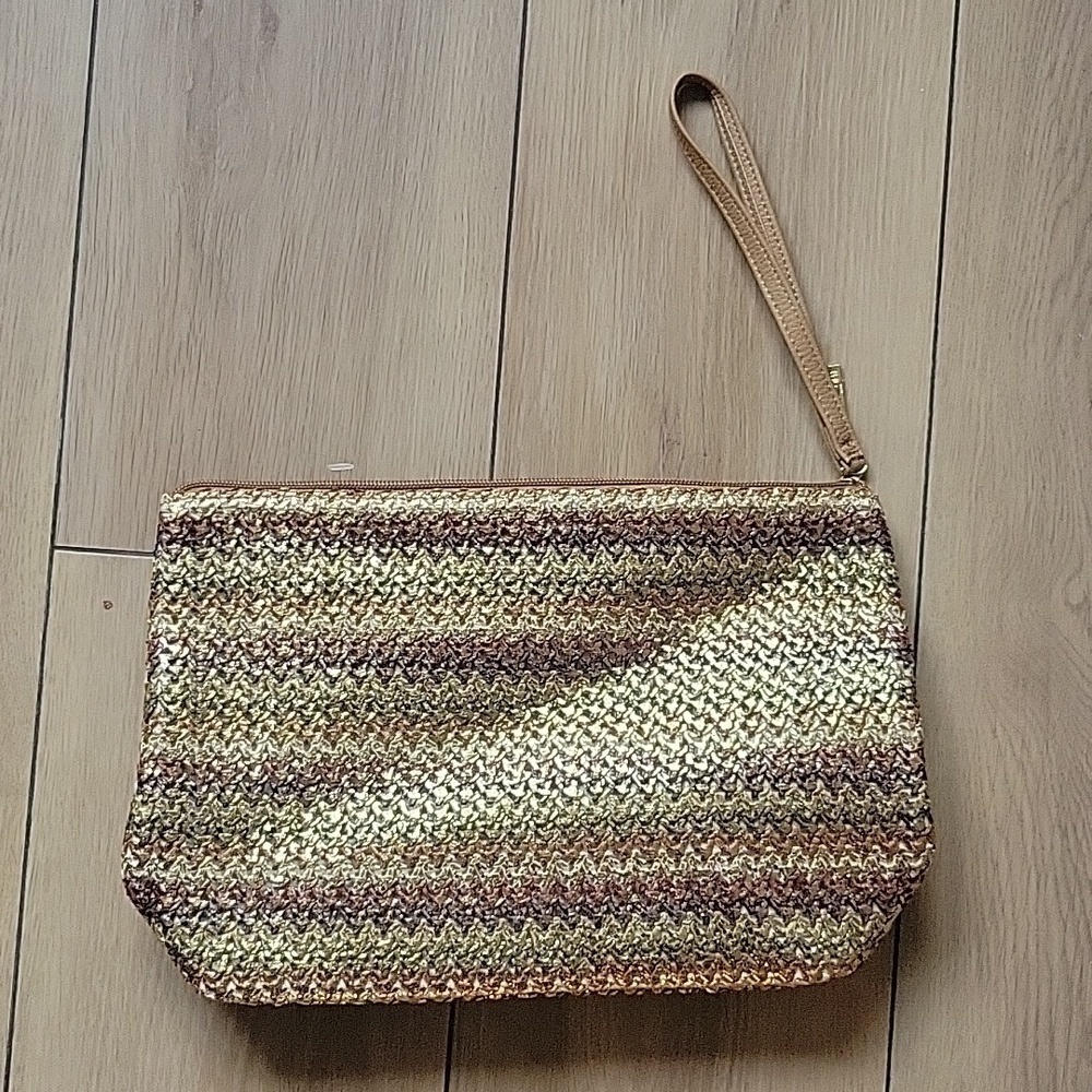 Lancome Golden Woven Cosmetic Bag